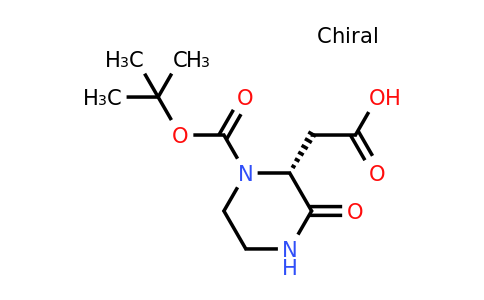 CAS 1240588-66-2 | (R)-2-Carboxymethyl-3-oxo-piperazine-1-carboxylic acid tert-butyl ester