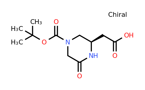 CAS 1240588-78-6 | (R)-3-Carboxymethyl-5-oxo-piperazine-1-carboxylic acid tert-butyl ester