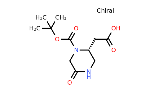 CAS 1240588-81-1 | (R)-2-Carboxymethyl-5-oxo-piperazine-1-carboxylic acid tert-butyl ester