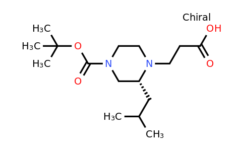 CAS 1240589-23-4 | (R)-3-(4-(Tert-butoxycarbonyl)-2-isobutylpiperazin-1-YL)propanoic acid