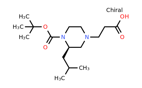 CAS 1240589-33-6 | (R)-3-(4-(Tert-butoxycarbonyl)-3-isobutylpiperazin-1-YL)propanoic acid