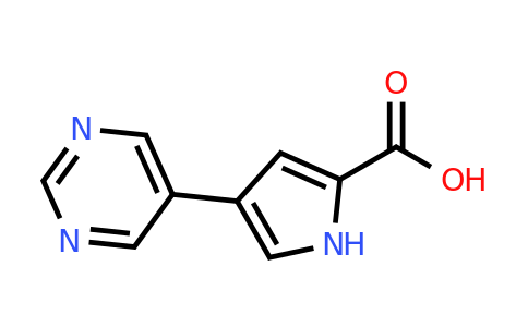 CAS 1240618-62-5 | 4-(Pyrimidin-5-yl)-1H-pyrrole-2-carboxylic acid