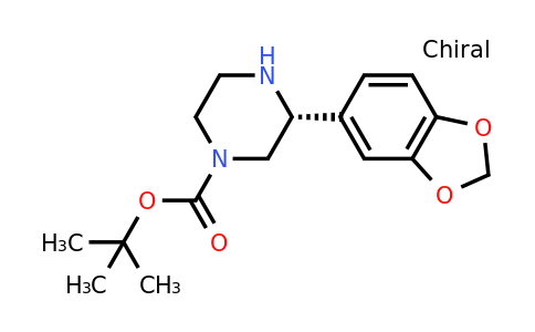 CAS 1241677-34-8 | (R)-3-Benzo[1,3]dioxol-5-YL-piperazine-1-carboxylic acid tert-butyl ester