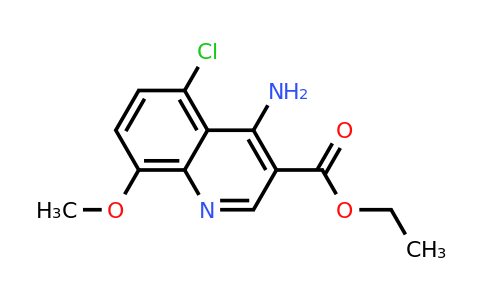 CAS 1242260-66-7 | Ethyl 4-amino-5-chloro-8-methoxyquinoline-3-carboxylate