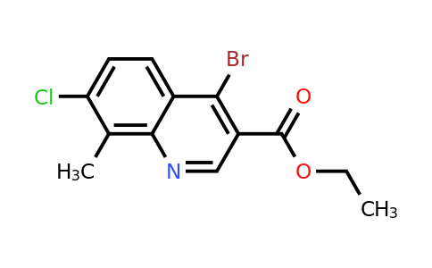 CAS 1242260-84-9 | Ethyl 4-bromo-7-chloro-8-methylquinoline-3-carboxylate
