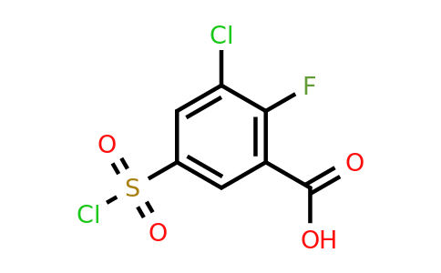 CAS 1242339-12-3 | 3-chloro-5-(chlorosulfonyl)-2-fluorobenzoic acid