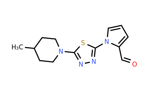 CAS 1242855-69-1 | 1-(5-(4-Methylpiperidin-1-yl)-1,3,4-thiadiazol-2-yl)-1H-pyrrole-2-carbaldehyde