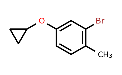 CAS 1243288-17-6 | 2-Bromo-4-cyclopropoxy-1-methylbenzene