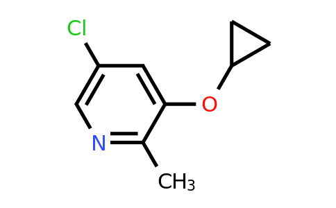 CAS 1243288-55-2 | 5-Chloro-3-cyclopropoxy-2-methylpyridine