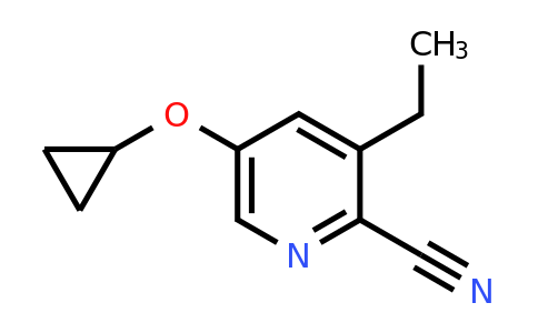 CAS 1243289-57-7 | 5-Cyclopropoxy-3-ethylpicolinonitrile