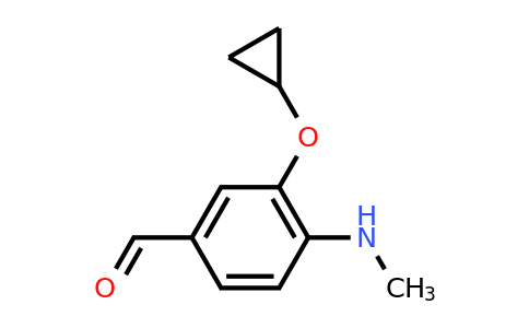 CAS 1243312-07-3 | 3-Cyclopropoxy-4-(methylamino)benzaldehyde