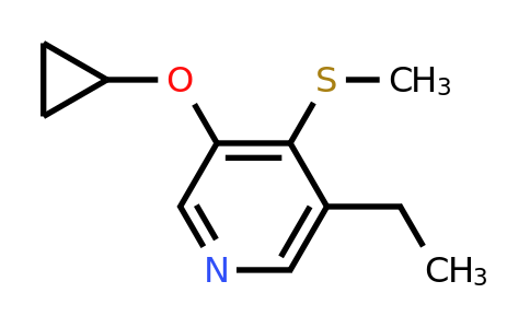 CAS 1243316-05-3 | 3-Cyclopropoxy-5-ethyl-4-(methylsulfanyl)pyridine