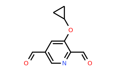 CAS 1243316-43-9 | 3-Cyclopropoxypyridine-2,5-dicarbaldehyde