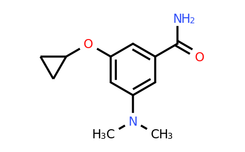 CAS 1243317-37-4 | 3-Cyclopropoxy-5-(dimethylamino)benzamide