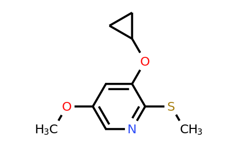 CAS 1243318-24-2 | 3-Cyclopropoxy-5-methoxy-2-(methylsulfanyl)pyridine