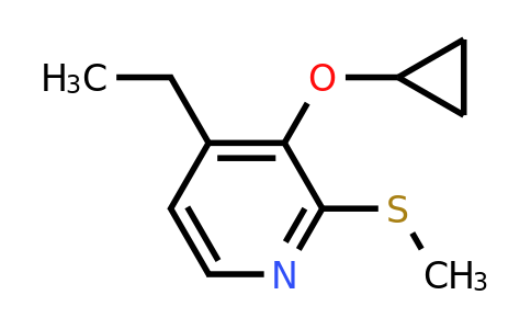 CAS 1243318-27-5 | 3-Cyclopropoxy-4-ethyl-2-(methylsulfanyl)pyridine