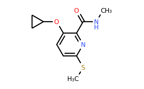 CAS 1243318-70-8 | 3-Cyclopropoxy-N-methyl-6-(methylthio)picolinamide