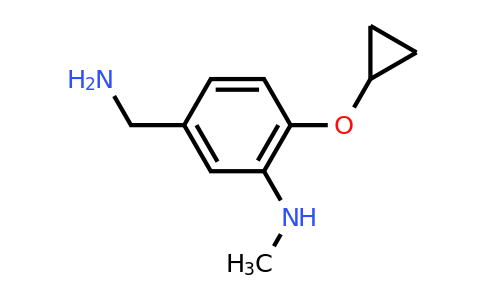 CAS 1243319-46-1 | 5-(Aminomethyl)-2-cyclopropoxy-N-methylaniline