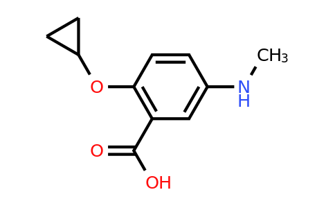 CAS 1243319-59-6 | 2-Cyclopropoxy-5-(methylamino)benzoic acid