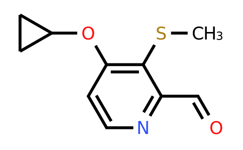 CAS 1243320-23-1 | 4-Cyclopropoxy-3-(methylsulfanyl)pyridine-2-carbaldehyde