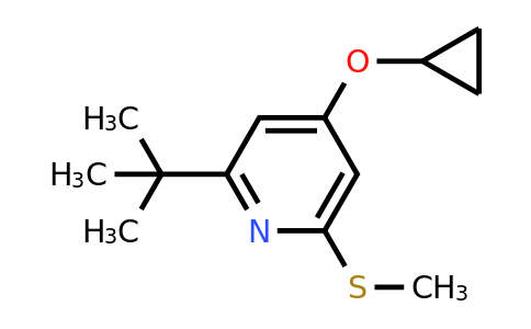 CAS 1243320-65-1 | 2-Tert-butyl-4-cyclopropoxy-6-(methylthio)pyridine