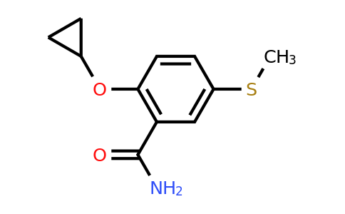 CAS 1243320-78-6 | 2-Cyclopropoxy-5-(methylthio)benzamide