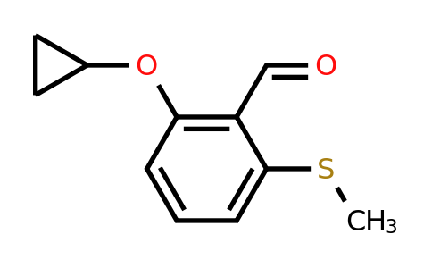 CAS 1243321-03-0 | 2-Cyclopropoxy-6-(methylsulfanyl)benzaldehyde