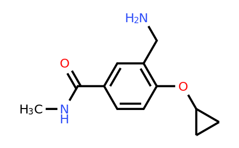 CAS 1243322-82-8 | 3-(Aminomethyl)-4-cyclopropoxy-N-methylbenzamide