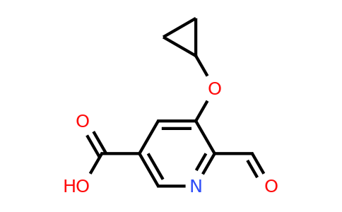 CAS 1243323-74-1 | 5-Cyclopropoxy-6-formylnicotinic acid