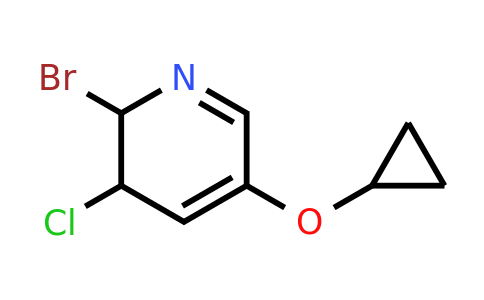 CAS 1243326-50-2 | 2-Bromo-3-chloro-5-cyclopropoxy-2,3-dihydropyridine