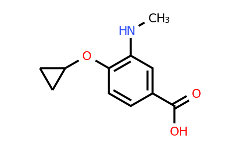 CAS 1243327-18-5 | 4-Cyclopropoxy-3-(methylamino)benzoic acid
