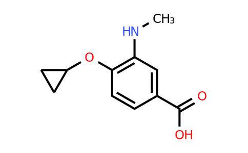 4-Cyclopropoxy-3-(methylamino)benzoic acid