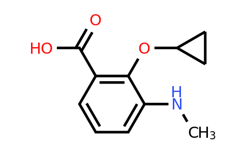 CAS 1243328-57-5 | 2-Cyclopropoxy-3-(methylamino)benzoic acid