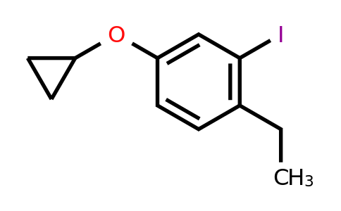 CAS 1243328-84-8 | 4-Cyclopropoxy-1-ethyl-2-iodobenzene