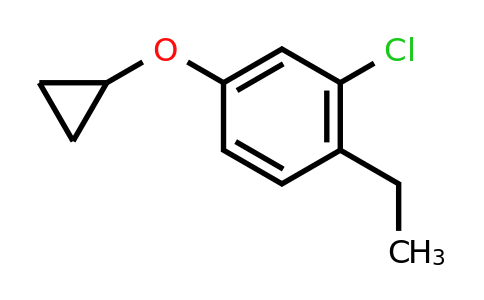 CAS 1243328-87-1 | 2-Chloro-4-cyclopropoxy-1-ethylbenzene