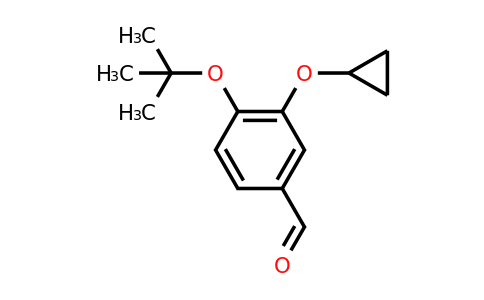 CAS 1243329-82-9 | 4-Tert-butoxy-3-cyclopropoxybenzaldehyde