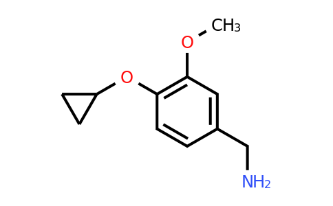 CAS 1243344-48-0 | (4-Cyclopropoxy-3-methoxyphenyl)methanamine