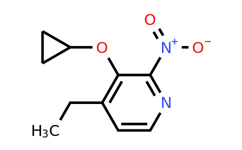 CAS 1243344-76-4 | 3-Cyclopropoxy-4-ethyl-2-nitropyridine