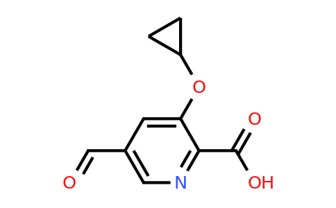 CAS 1243344-85-5 | 3-Cyclopropoxy-5-formylpicolinic acid