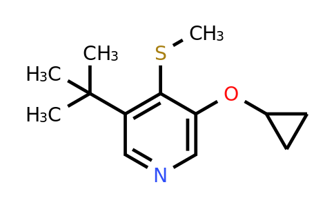 CAS 1243345-61-0 | 3-Tert-butyl-5-cyclopropoxy-4-(methylthio)pyridine