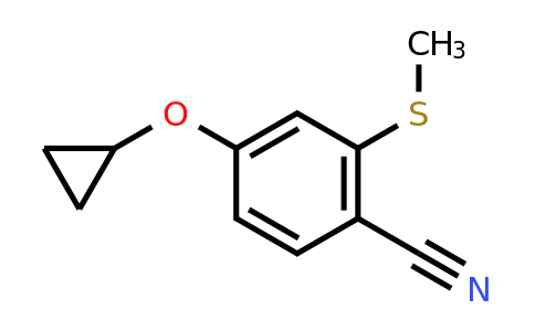 CAS 1243345-76-7 | 4-Cyclopropoxy-2-(methylsulfanyl)benzonitrile