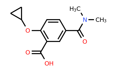 CAS 1243346-72-6 | 2-Cyclopropoxy-5-(dimethylcarbamoyl)benzoic acid