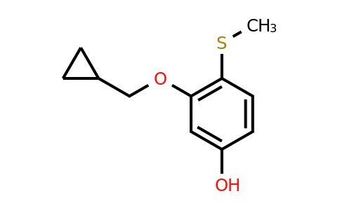 CAS 1243347-16-1 | 3-(Cyclopropylmethoxy)-4-(methylsulfanyl)phenol