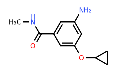 CAS 1243347-96-7 | 3-Amino-5-cyclopropoxy-N-methylbenzamide