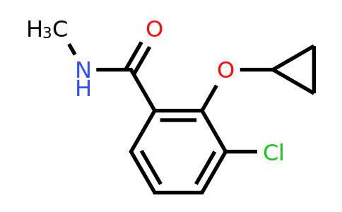 CAS 1243348-23-3 | 3-Chloro-2-cyclopropoxy-N-methylbenzamide