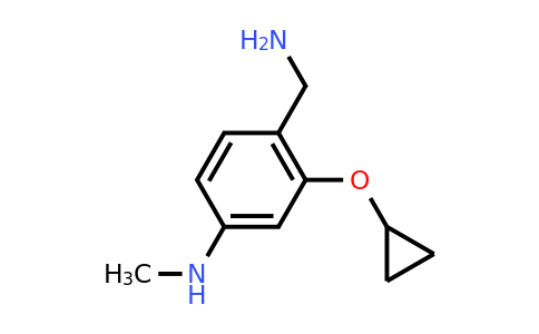CAS 1243348-78-8 | 4-(Aminomethyl)-3-cyclopropoxy-N-methylaniline