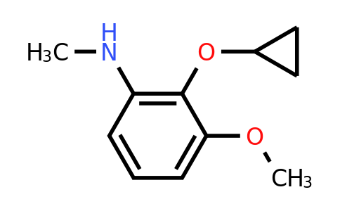 CAS 1243348-81-3 | 2-Cyclopropoxy-3-methoxy-N-methylaniline