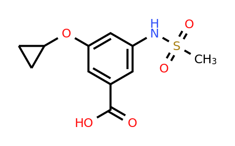 CAS 1243348-93-7 | 3-Cyclopropoxy-5-(methylsulfonamido)benzoic acid