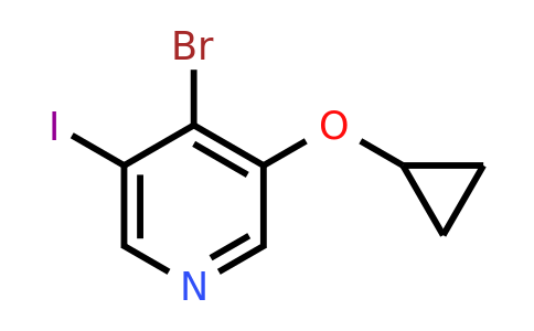 CAS 1243348-96-0 | 4-Bromo-3-cyclopropoxy-5-iodopyridine