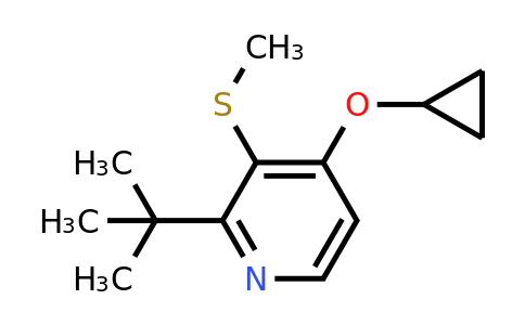 CAS 1243349-73-6 | 2-Tert-butyl-4-cyclopropoxy-3-(methylthio)pyridine